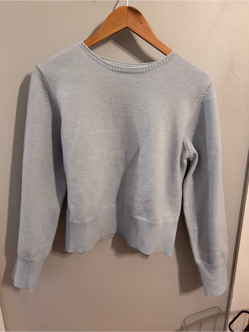 Women's Crewneck Sweater in Pale Blue